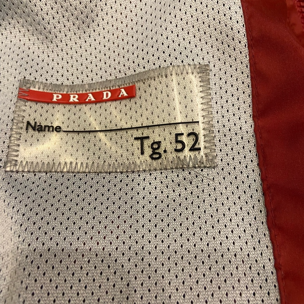 Prada mens waterproof red sweater, like new size 52